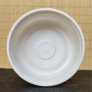 White Opaque Plastic Bowl with Lid